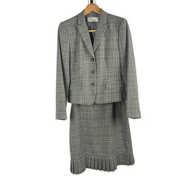 Tahari Jackets Coats Tahari Asl Glen Plaid Skirt Suit Size